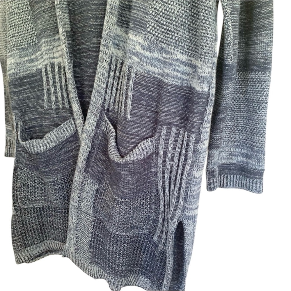 Soft Surroundings Patchwork Blues Open Cardigan S… - image 4